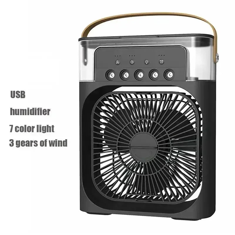 3 In 1 Fan AIr Conditioner Humidifier Small Air Cooler LED Night Light Portable Air Adjustment Fan Office Home Fan New
