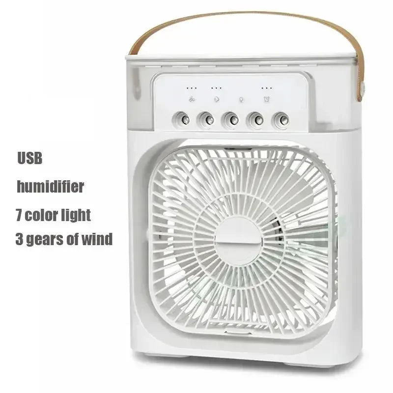 3 In 1 Fan AIr Conditioner Humidifier Small Air Cooler LED Night Light Portable Air Adjustment Fan Office Home Fan New