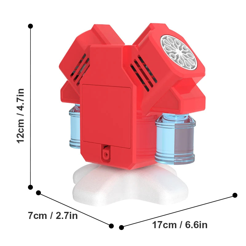 Double headed Automatic Lights 90°/180° Rotating Bubble Machine Children's Outdoor Activity Game without Battery Bubble Water