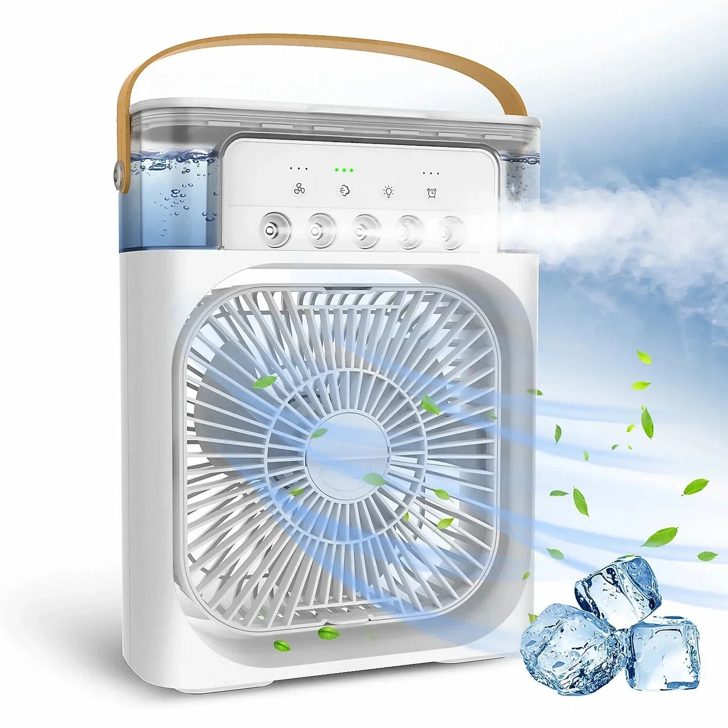 3 In 1 Fan AIr Conditioner Humidifier Small Air Cooler LED Night Light Portable Air Adjustment Fan Office Home Fan New