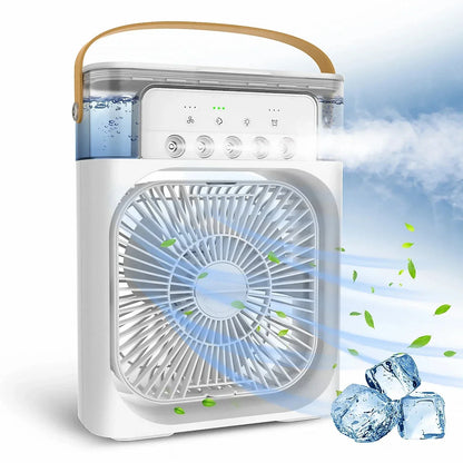 3 In 1 Fan AIr Conditioner Humidifier Small Air Cooler LED Night Light Portable Air Adjustment Fan Office Home Fan New